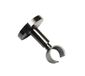 Gardinia 32748 Plafondsteun met metalen montageplaat, voor 1 roede, open, montagemateriaal meegeleverd, Chicago-collectie, Ø20 mm, titanium