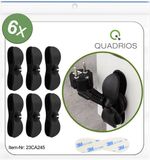 Quadrios 23CA245 Kabelhouder Zelfklevend Zwart 6 stuk(s)