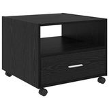 vidaXL Salontafel Zwart Eiken 55 x 55 x 45 cm Bewerkt Hout