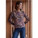 cecil Shirt met lange mouwen, boothals en print