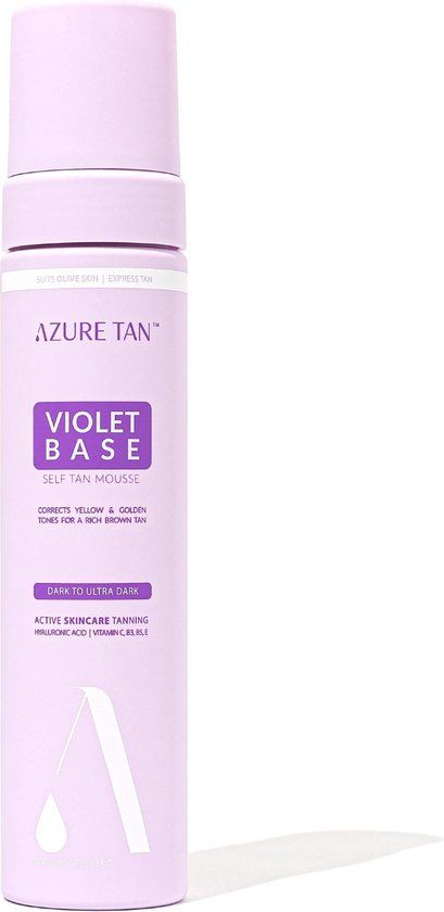 Azure Tan Self Tan Mousse VIOLET BASE - Dark To Ultra Dark 200ml