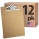 Officemate Houten lettergrootte, 15 cm clip, 12 stuks, bruin (83712)