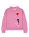 Watapparel Sweatshirt 'Mädchen mit Luftballon' magenta / zwart