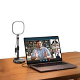 NEEWER Basics 12,7 cm (5 inch) bureaulamp voor videogesprekken, CRI95 Aro, LED-spot met houder, 10 W, Bi-Color Edge Lit Zoom, Conferentieverlichting, voor computer, laptop, webcam, mobiele telefoon