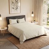 Italian Bed Linen CP-ST-2P Satin Stripes dekbedovertrek, dubbel, crème, polyester