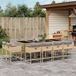 Maison Exclusive - Ensemble de jardin extérieur, 13 pièces, avec coussins, mélange de couleur beige, en polyrotin
