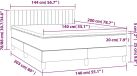 vidaXL Sommier tapissé avec matelas tissu noir 140x200 cm
