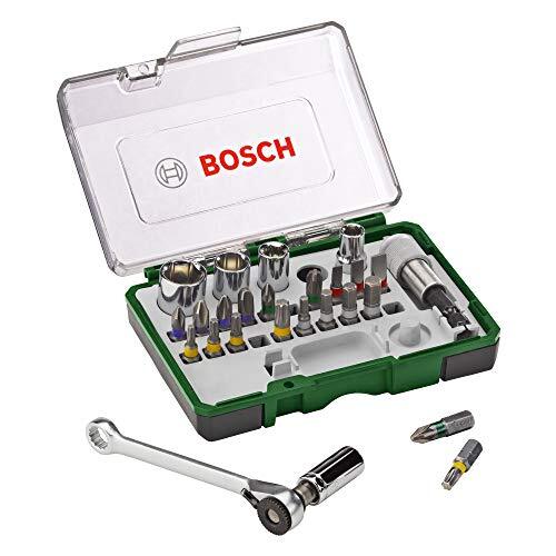 Bosch Bosch 2607017160 27-Delige Schroefbit- En Ratelset (Extra Harde Kwaliteit, Accessoire Schroefboormachine En Schroevendraaier), Zilver