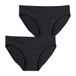 Athena – Set van 2 slips voor meisjes – katoen stretch – Oeko-Tex® Standard 100 label, zwart/zwart, 16 Jaren