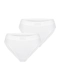 Sloggi Double Comfort Tai Slip Dames Wit Katoen/Elastaan Maat S (2 stuks)