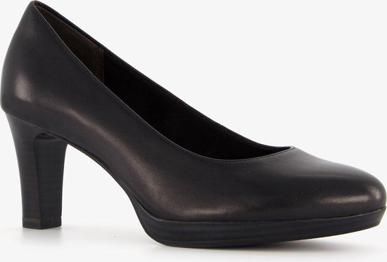 Tamaris leren dames pumps zwart - Maat 41