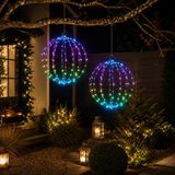 Anna's Collection Boule lumineuse - D40 cm - Guirlande lumineuse LED colorée - Changement de couleur - Télécommande