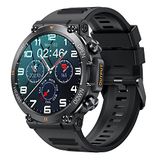 GaWear Smartwatch voor heren met telefoonfunctie, 360 x 360 HD, fitnesshorloge voor heren, muziekbediening, hartslag, stappenteller, calorieën, enz. Fitness Tracker voor mannen iOS Android (zwart)