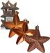 Decoris Boule de Noël Étoiles - 6 pièces - Cannelle Marron - 7 cm - Plastique