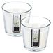 Atmosphera geurkaars - 2x - jasmijn geur - 40 branduren - wit - in glas - aroma/geurkaars