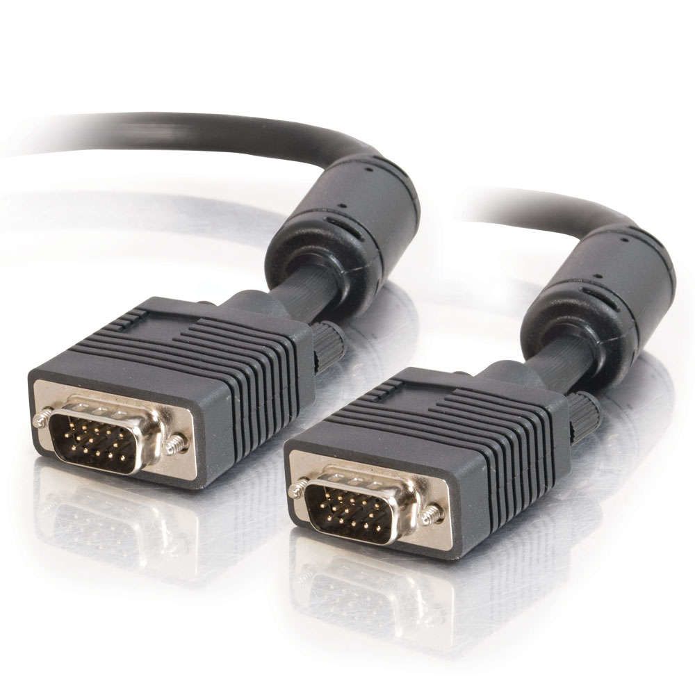 C2G 2m VGA (D-Sub) Male to Male Monitor Cable - Black