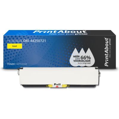 PrintAbout Huismerk OKI 44250721 Toner Geel - Compatibel - 2750 pagina's