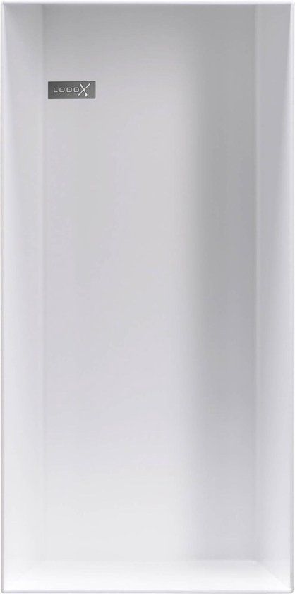 Looox Colour BoX inbouwnis - 15x30x10cm - RVS Wit mat