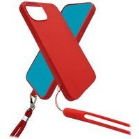 JAYM POP Achterzijde behuizing voor mobiele telefoon - met hals en pols - vloeibaar silicone - rood - voor Samsung Galaxy A54