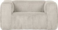 WOOOD Bean Fauteuil - Grove Ribstof - Naturel