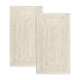 HAMID Set van 2 tapijten van jute, Alhambra ivoor, 100% jutevezel, handgemaakt, tapijt voor woonkamer, eetkamer, slaapkamer, hal (80 x 150 cm), 2 stuks