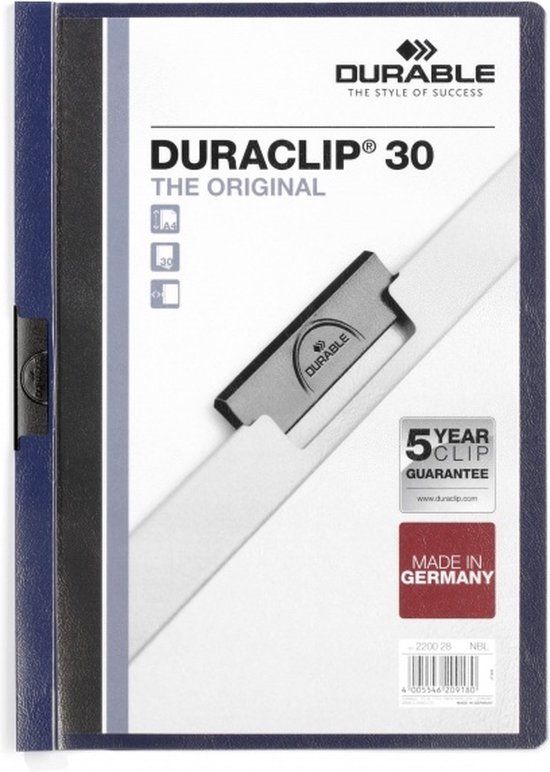 Durable Duraclip A4 PVC - Blauw