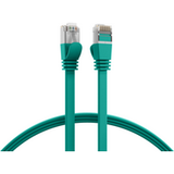 Icecat Patchkabel RJ45 Flachpatchkabel Cat.6A U/FTP PVC, grün 3m - 1 VPE = 10 Stück
