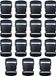 Dailygoody - Kunststoff-Clipverschluss - Schwarz - 38 mm