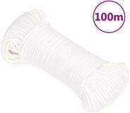 vidaXL Boottouw 4 mm 100 m polypropyleen volwit