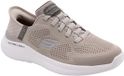 Skechers - Lage Sneakers - Beige - Heren - Textiel/Rubber - Maat 46