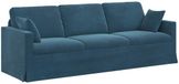 vidaXL Canapé Bleu Velours 228 x 78 x 80 cm