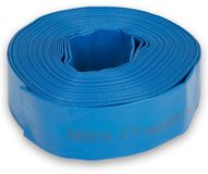 EBERTH 2" platte tuinslang voor pompen, 20 m lang, 2 inch, diameter 52 mm, flexibel, stevig PVC, industriële slang, waterslang voor besproeiing, in blauw