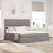 Maison Exclusive - lit de rangement LED avec matelas, couleur taupe, 180 x 200 cm, avec revêtement en tissu