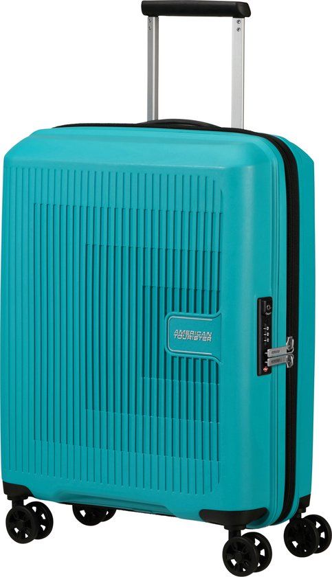 American Tourister Aerostep Spinner 55/20 Uitbreidbare Handbagage Turquoise Tonic