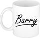 Bellatio Decorations Barry Naam koffiemok - beker - met sierlijke letters - wit