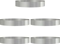 vidaXL Plantenring Roestvrij staal 120 x 120 x 20 cm - 5 stuks