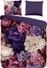 Pure dekbedovertrek bloemen - Lits jumeaux 240x200/220 cm - Paars - Microvezel