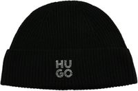 HUGO Sillo Hat Beanie Black Wol/Polyacryl One Size Dames