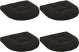vidaXL - 4-Piece - Zitkussens - 4 - st - 100% - Polyester - Zwart - 45 - x - 45 - x - 5 - cm