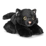 Wild Republic 18089, zwart Hug'ems knuffel, Cat Cuddly Soft Toy, cadeaus voor kinderen, 18 cm