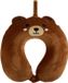Merkloos / Sans marque Bruin polyester beer nekkussen voor kinderen - 28 cm