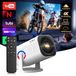 Mini-projecteur avec écran - Projecteur à courte portée - Résolution native 720p - Android - 300 lumens ANSI - Correction automatique de la distorsion trapézoïdale - Bluetooth - Portable