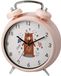Excellent Houseware kinder wekker - roze - beer - XL - D30 cm - metaal - kinderkamer