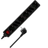 REV Stekkerdoos 8-voudig, 1,4 m, 3500 W, zwart