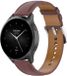 By Qubix - Luxe leren bandje - Donkerbruin - Geschikt voor Xiaomi Mi Watch / Xiaomi Watch 2 / Xiaomi Watch S1 / S2 / S3 / S4 (47mm)