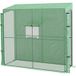 Serre de jardin polyéthylène vert 200x80x200 cm