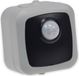 ChiliTec Bewegingssensor, IP44, weerbestendig, 120° detectie, 6 m bereik, voor garage, kelder, huisingang, 2-500 W led, instelbare tijd- en schemerschakelaar, grijs