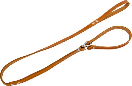 Jack And Vanilla Vetleder Sliplijn - Cognac - 16mm x 128cm - Trainingslijn - Hond
