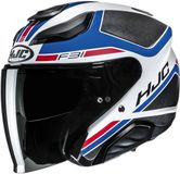 HJC F31 Ceron Wit Rood Blauw Jethelm - Maat XS