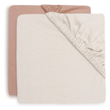 Jollein Hoeslaken Wieg - 40/50x80/90cm - Jersey - Light Terra/Oatmeal
